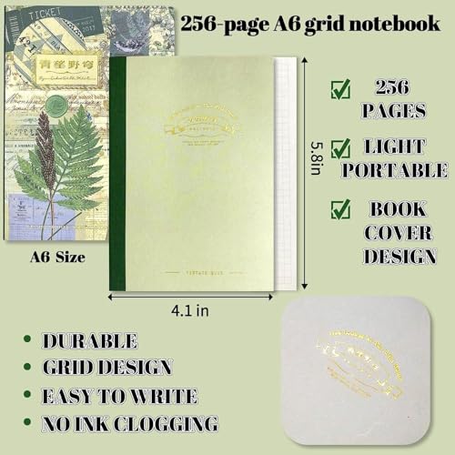 RANUR Vintage Aesthetic Scrapbook Kit with Stickers, Art Bullet Junk Journal Kit with Journaling or Scrapbooking Supplies Journal Planners Paper Stickers Craft Notebook Collage (Botanical) - Image 4