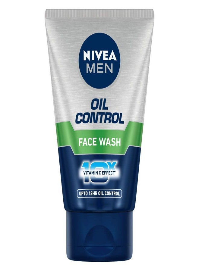 NIVEA MEN Oil Control Face Wash 50 g | With Magnolia Bark Extracts for 12 Hr Oil Control in Summer | 10 X Vitamin C Effect for Radiant Skin | For Oily Skin
