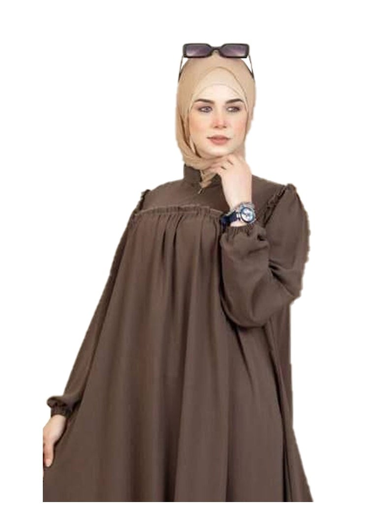 Generic - Iidana are the names of the material, crepe, one size, suitable for women up to 130 kilos GAMAL SONS FOR ABAYA 4034 - Image 1