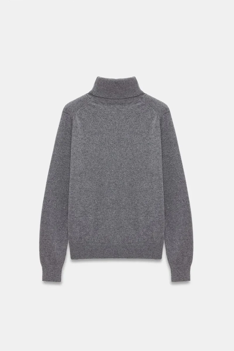 Dilvin Charcoal Grey DILVIN Women's Cashmere Turtleneck Sweater for Women | Best Price UAE