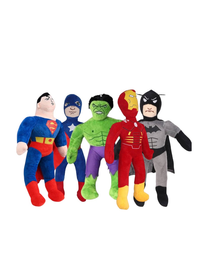 Generic - Batman, Superman, Hulk And Spider-Man Stuffed Dolls Set - 4 Pieces. 30Cm Size - Superheroes And Justice League Set, Cute Dolls For Kids - Image 1