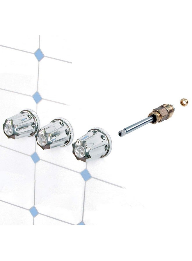 DANCO Bathtub and Shower 3-Handle Remodel/Rebuild Trim Kit for Gerber Faucets | Knob Handle | 11B-1H, 11B-1C, 11B-4D | Chrome (39617) - Image 1