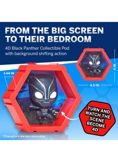 WOW! PODS 4D Marvel Black Panther Toy, Unique Connectable & Collectable Toy Figure, Wall/Shelf Display, Easter Basket Stuffers, Toy Figures, Black Panther Action Figure, Marvel Gifts For Kids/Adults  - Image 1