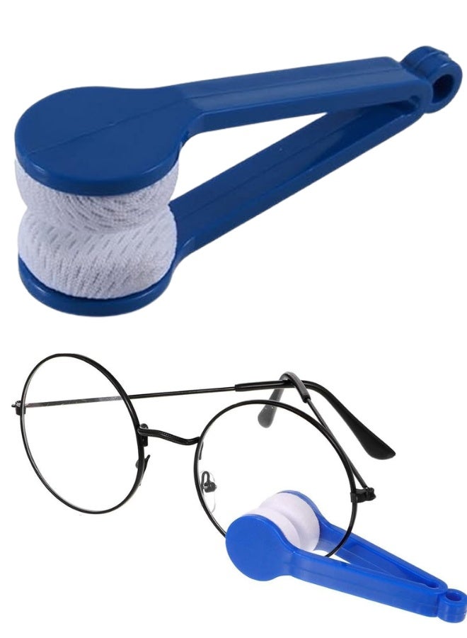 Professional Eyeglass Cleaning Kit - Innovative double-sided lens cleaning brush + high-quality microfiber cloth - Soft bristle cleaning tools for delicate lenses and sunglasses, 100% safe against scratching and dust buildup. - Image 1