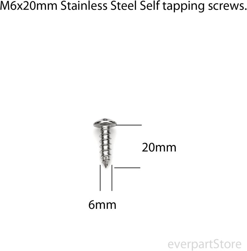 LFPartS Stainless Steel License Plate Frame Screws with Black Caps - Image 4