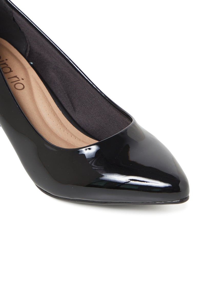 BEIRA RIO Low Heel Shoes for Ladies – BLACK Shoes with Slip On | Comfortable PU Upper & TPR Sole - Image 4
