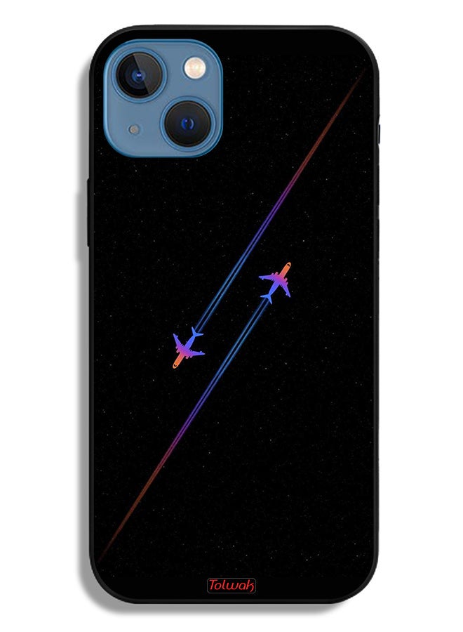 Tolwak Apple iPhone 13 Protective Case Airplanes Art - Image 2