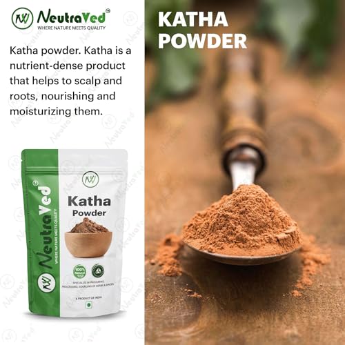 NeutraVed Natural Katha Powder | Enriched with Essential Nutrients, Chemical-Free | Strengthens Follicles, Reduces Hair Fall, Promotes Healthy Growth | Ideal for All Hair Types - 250 g - Image 2