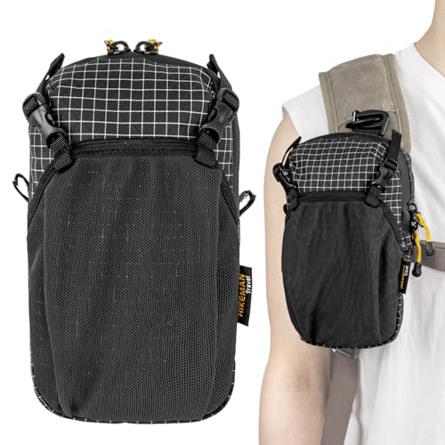 HIKEMAN Backpack Shoulder Strap Pouch Smartphone Strap PackWaterproof Backpack Strap Pocket Attachment Bag for HikersSmall Crossbody Bag Waist Pack for Sports Hiking CampingBlack - Image 3