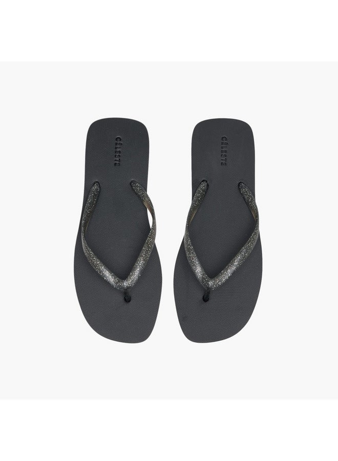 Celeste Women's Glitter Detail Flip Flops - Image 2
