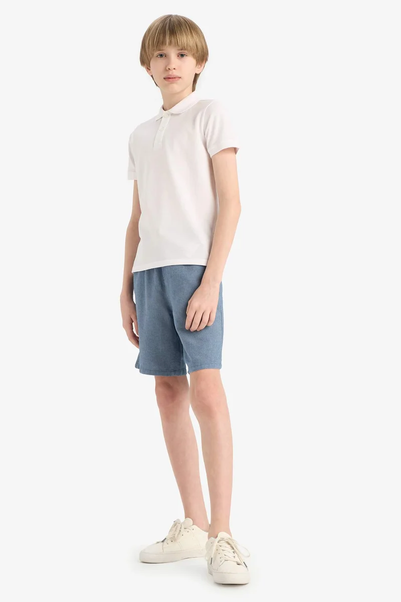 ديفاكتو Boy Polo Neck Basic Pique T-Shirt