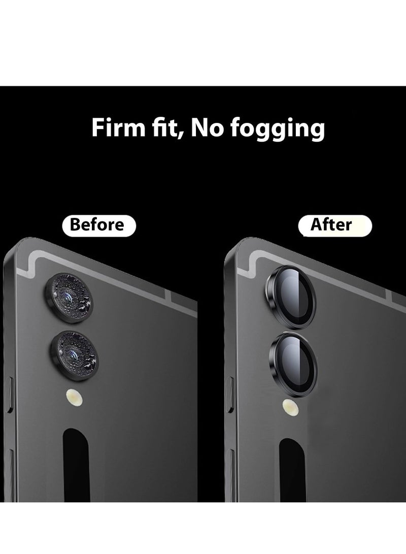 Excefore For Samsung Galaxy Tab S9 Ultra/ SM-X910/S9 Plus SM-X810/ S9 FE+ Camera Lens Protector, HD Clarity Anti Scratch Dustproof Tempered Glass Back Camera Lens Protector with Aluminum Edging (2 Pcs) - Image 3