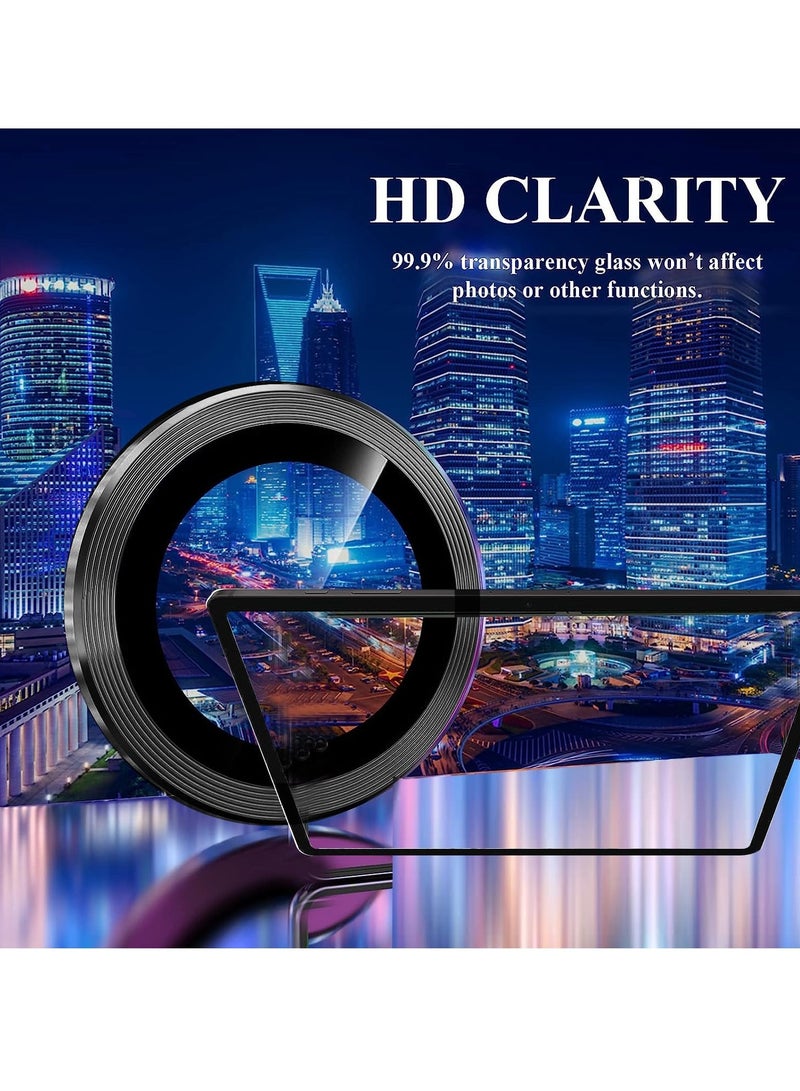 Excefore For Samsung Galaxy Tab S9 Ultra/ SM-X910/S9 Plus SM-X810/ S9 FE+ Camera Lens Protector, HD Clarity Anti Scratch Dustproof Tempered Glass Back Camera Lens Protector with Aluminum Edging (2 Pcs) - Image 4