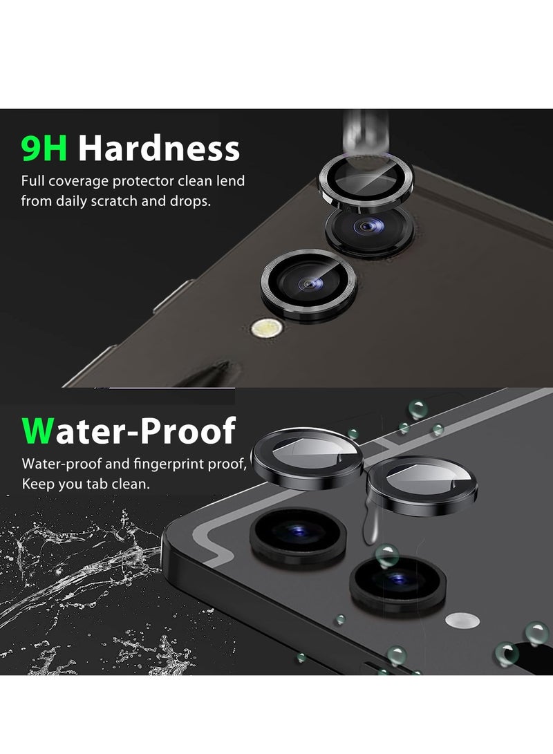 Excefore For Samsung Galaxy Tab S9 Ultra/ SM-X910/S9 Plus SM-X810/ S9 FE+ Camera Lens Protector, HD Clarity Anti Scratch Dustproof Tempered Glass Back Camera Lens Protector with Aluminum Edging (2 Pcs) - Image 5