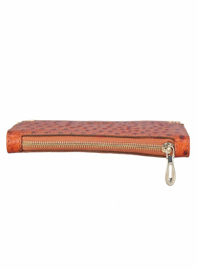 Adamis Leather Women's Clutch Cum Wallet W314 Orange - Image 4