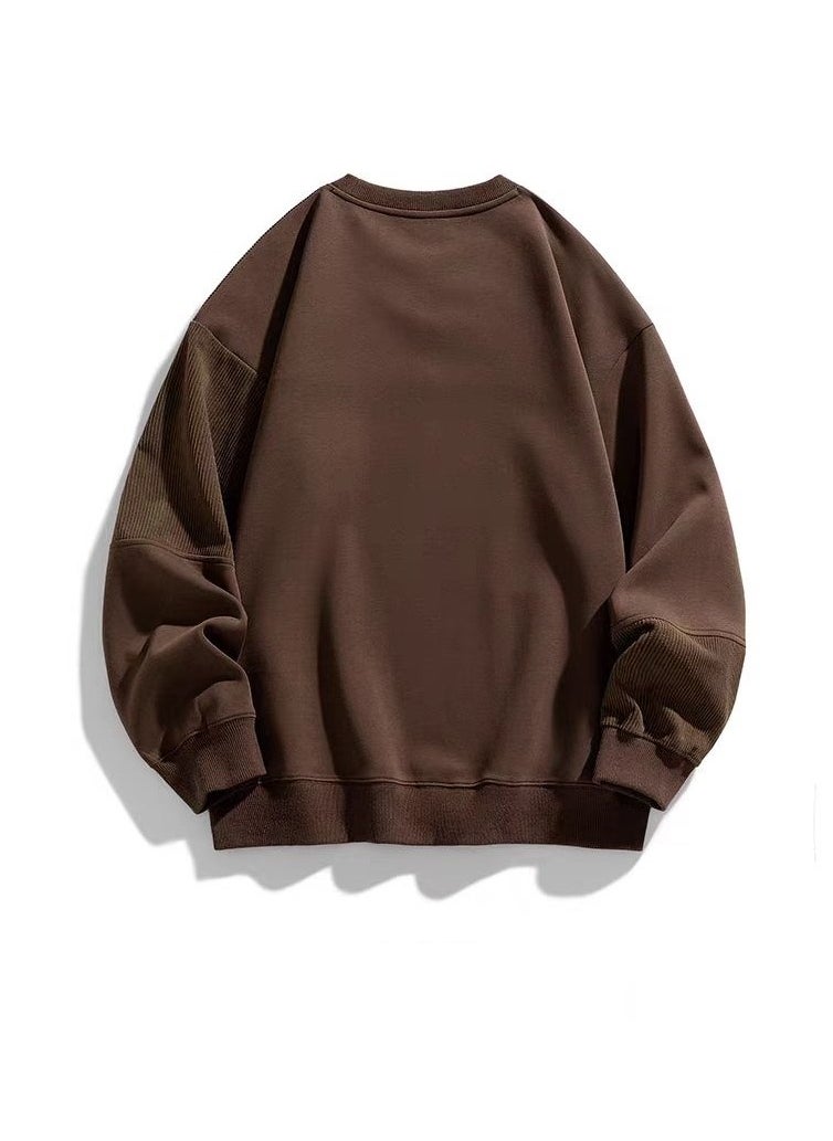 NASA - Spring And Autumn Splicing Round Neck Hoodie Casual Versatile Top - Image 1