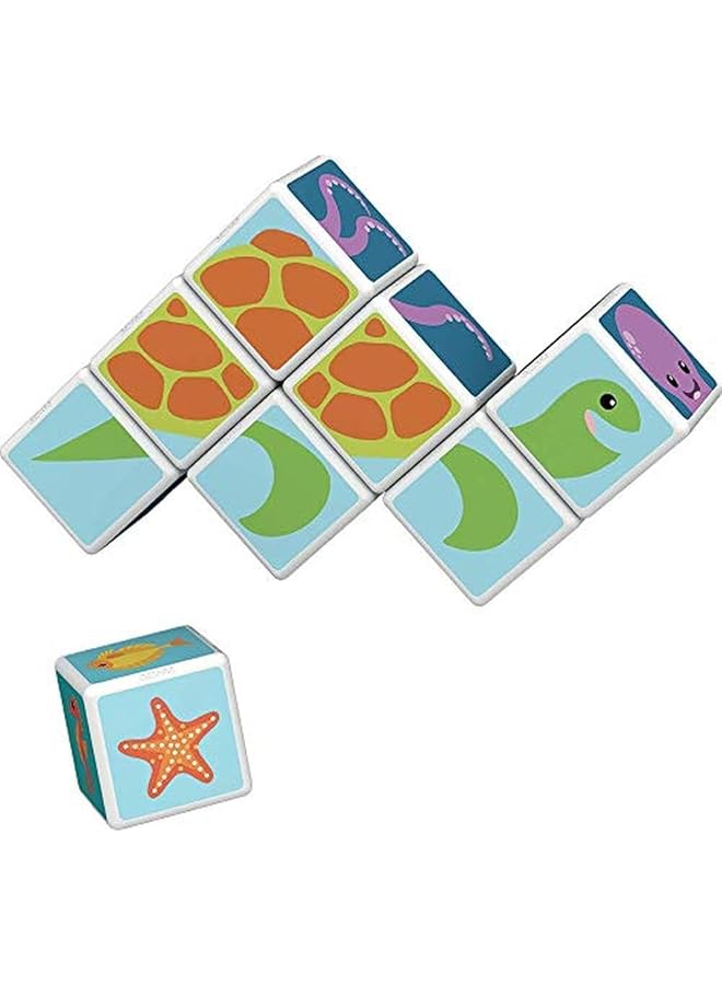 جيوماغ ألعاب مغناطيسية تعليمية وبطاقات مطبوعة عليها حيوانات بحرية من ماجيكوب، مصنوعة في سويسرا، مصنوعة من بلاستيك معاد تدويره بنسبة 100%، ألعاب مفتوحة الأطراف، ألعاب تركيب للأطفال من عمر سنة فما فوق - Image 3