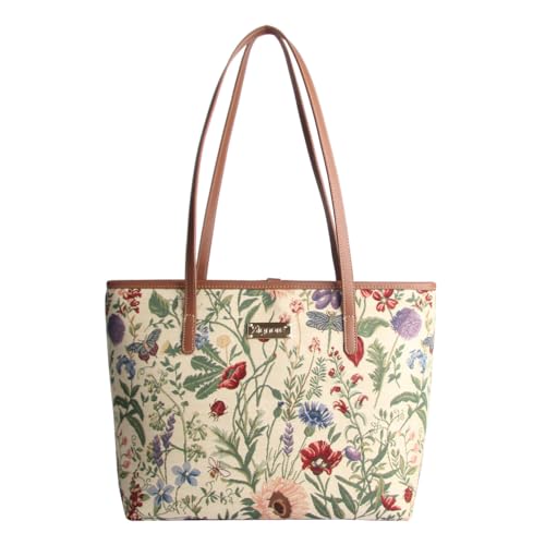 Signare Tapestry Shoulder Bag for Woman Travel or Work Tote Bags for Women In Floral Morning Garden Design|COLL-MGD - Image 1
