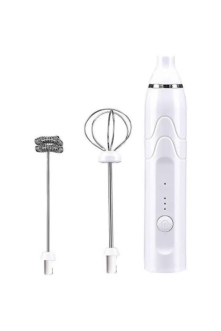 3-Piece Electric Milk Frother And Whisk Set Multicolour  - Image 2