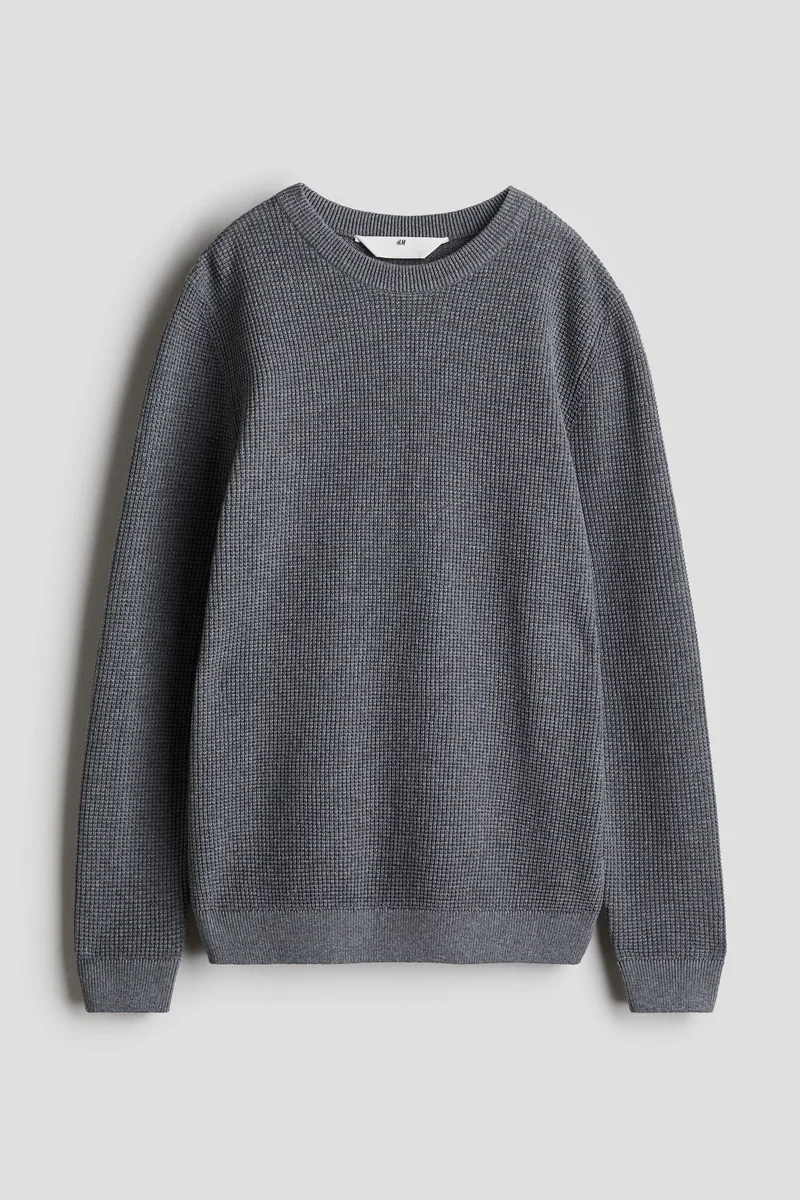 H&M Textured-Knit Jumper