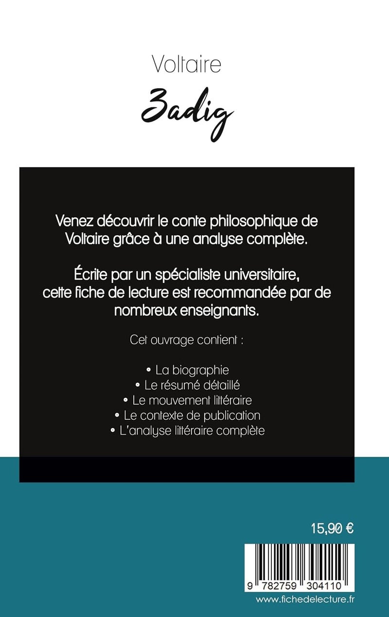 Zadig de Voltaire (fiche de lecture et analyse complète de l'oeuvre) - Image 2