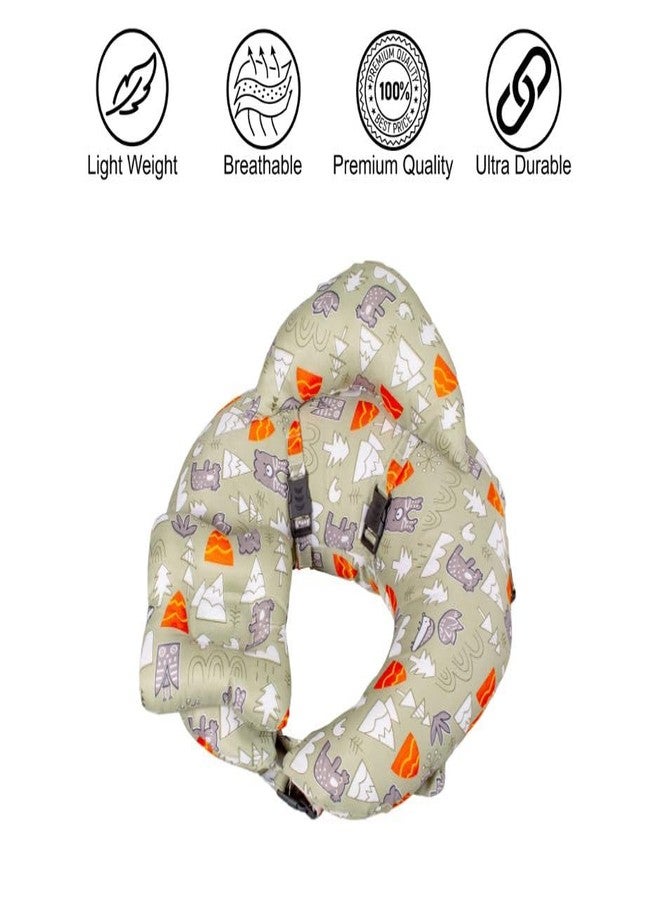 VOIDROP Feeding Pillow for Babies & Mothers Nursing Pillow for Breastfeeding Bottle Feeding Soft Cotton Cover Comfortable Support Cushion for Mom & Infant Washable & Durable (Printed Green) - Image 3