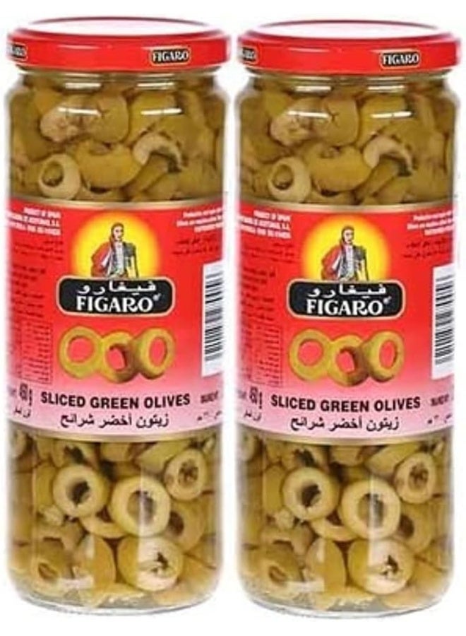 Figaro Sliced Green Olives Twin Pack - 460g