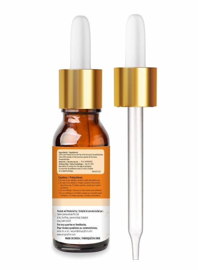 Crysalis Emu (Dromaius Novaehollandiae) Oil|100% Pure & Natural Undiluted Essential Oil Organic Standard For Skin & Hair Care|For Face & Skin| Improves Hair Texture & Smoothness - 15ML with dropper - Image 3