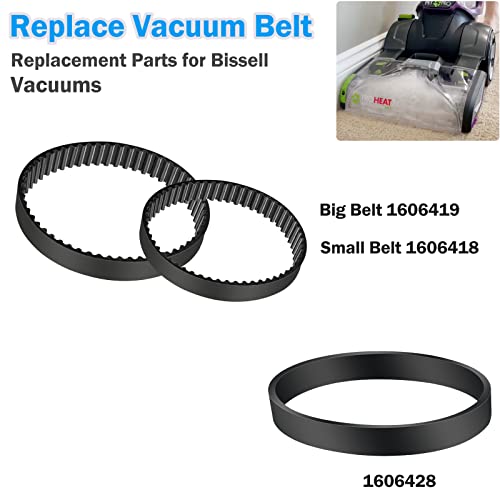 ATUOE 3 Pack Vacuum Belts Replacement for Bissell ProHeat 2X Revolution Pet Carpet Cleaner, Vacuum Cleaner Belts Replace Parts 1606418, 1606419, 1606428, Fit Models: 1548, 1550, 1551, 1551W Series - Image 4