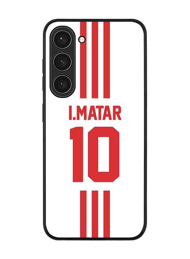 Stylizedd Rugged Black edge case for Samsung Galaxy S23+ 5G Slim fit Soft Case Flexible Rubber Edges Anti Drop TPU Gel Thin Cover - Football Team - UAE Player Name - I.Matar - Image 1
