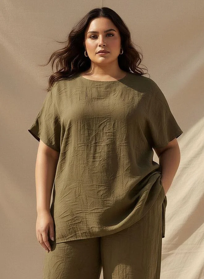  أولا بوبكن Ulla Popken Floral Jacquard Top
