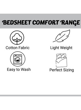 3 Piece Luxury White Striped Bed Sheet Set with 1 Flat Sheet and 2 Pillowcases for Hotel and Home Crafted from Ultra Soft and Breathable Cotton for Year-Round Comfort, (Single/Double) - view 5