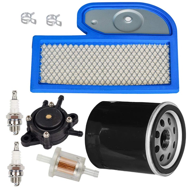 HIFROM Air Filter with Oil Filter Fuel Filter Fuel Pump Spark Plug Tune Up Kit Compatible with Kawasaki FH451V FH531V FH580V 19hp 23hp Replacement for 110137002 490657010 490652078 490407001