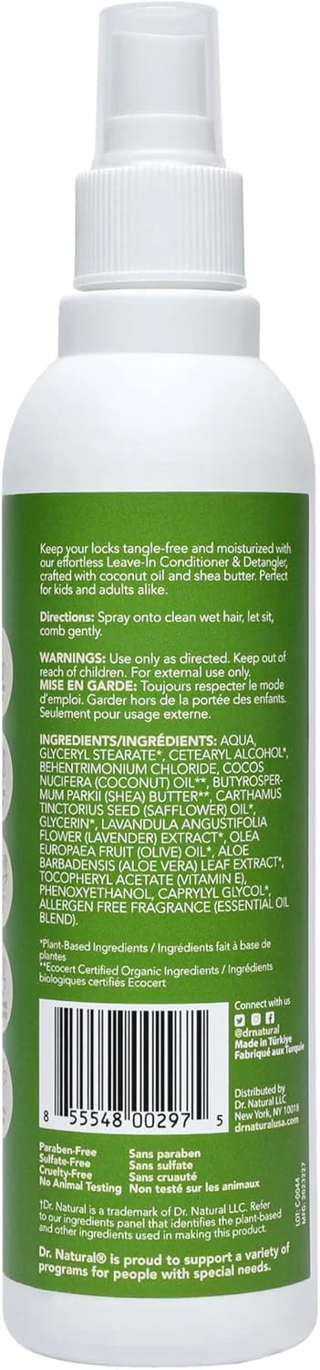 Dr. Natural Dr. Natural Leave-In Conditioner & Detangler with Coconut Oil and Shea Butter - 198 ml