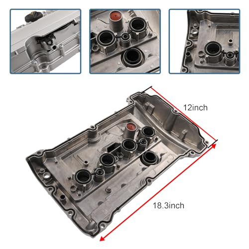 JDMSPEED Upgraded Aluminum Engine Valve Cover with Gaskets 11127646555 Replacement for Mini Cooper S JCW R55 R56 R57 R58 R59 1.6L N14 Turbocharged Engine Replace 11127561714, 11127572854, 11127585907 - Image 5