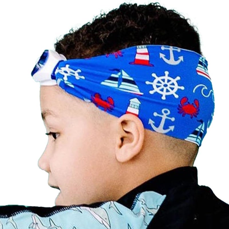 Splash Place KIDS SWIM GOGGLES with Fabric Strap TangleFree Swimming Goggles for Kids ANCHORS AWAY - Image 2