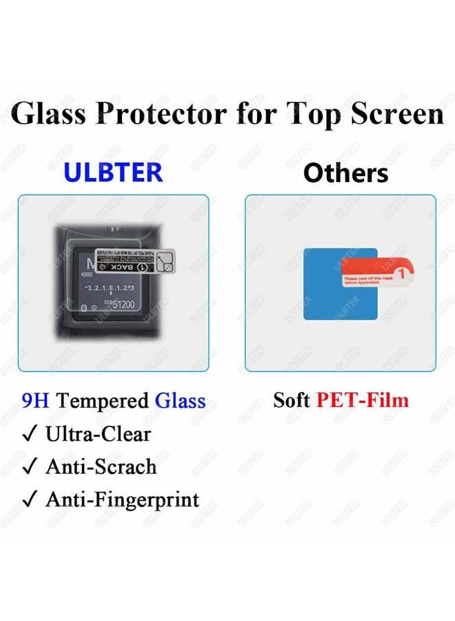 ULBTER Screen Protector for Canon EOS R5 + Top Screen Protector, EOS R5 9H Hardness LCD Tempered Glass Scratch-Resistant Anti-Fingerprint Anti-Dust Bubble-Free [Pack of 2 + 2] - Image 2