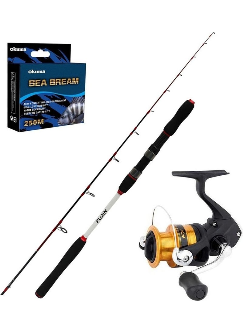 SHIMANO - Fx 4000 - Fujin Deepking 180CM Boat Fishing Rod Set - Image 1