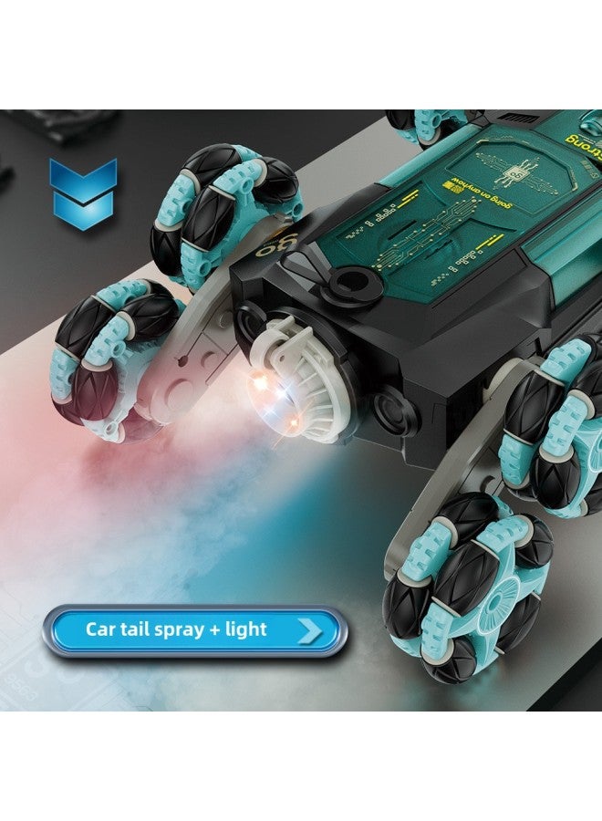 إسكدنيا خاص لسيارة حيلة ذات ثمانية عجلات، بخاخ خفيف للموسيقى، ذراع متأرجحة، تفريغ، تسلق، سيارة تحكم عن بعد، ألعاب الأطفال - اللون: أسود رائع - سيارة حيلة ذات ذراع متأرجح بستة عجلات (ساعة واحدة) - Image 4