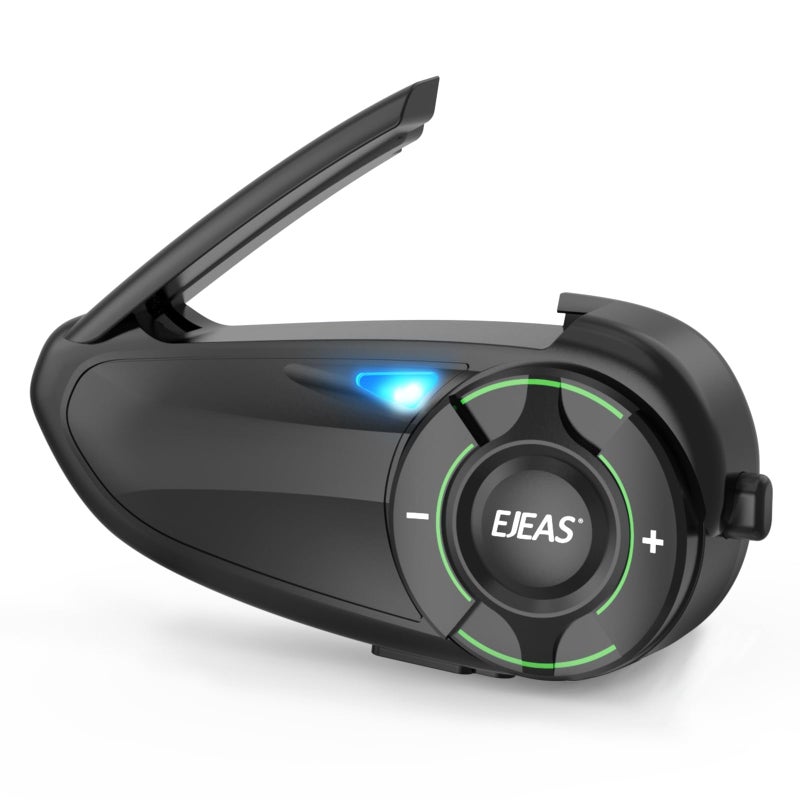 EJEAS Q8 Motorcycle Helmet Bluetooth Intercom New Mesh 30 Group Intercom System with Music Sharing and Channel Switching for 6 Riders Talking at The Same Time 1 Pack - Image 2
