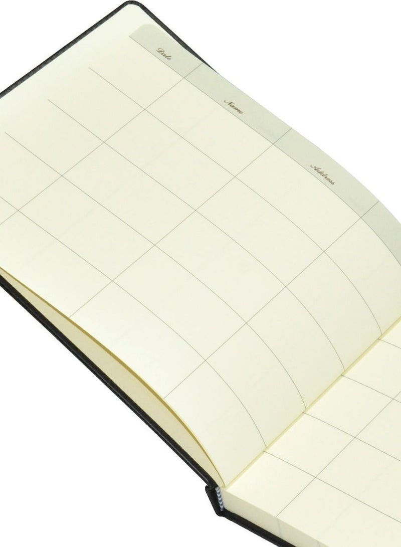 FIS دفتر الزوار التنفيذي لـ FIS، غلاف إيطالي من البولي يوريثين مع خياطة، ورق عاجي، 100 جرام لكل متر مربع، زوايا مستديرة، إنجليزي، 120 ورقة، المقاس: 200 × 250 مم - FSCLEXVI01 - Image 3