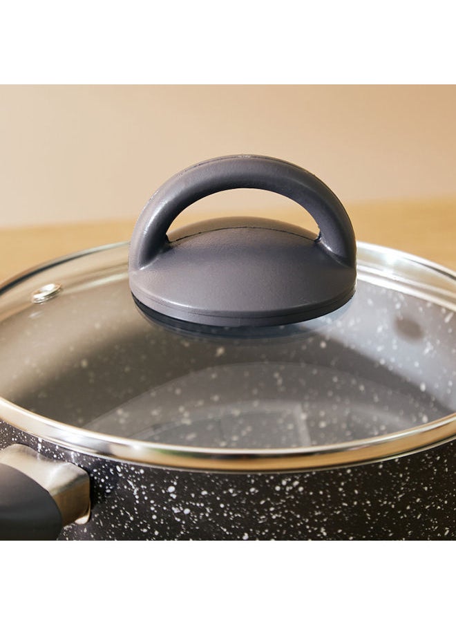 Home Box - Onyx Non-Stick Saucepan With Lid And Induction Base - Image 1