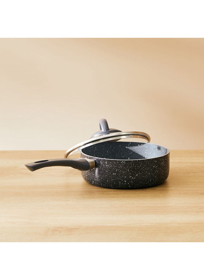 Home Box - Onyx Non-Stick Saucepan With Lid And Induction Base - Image 1