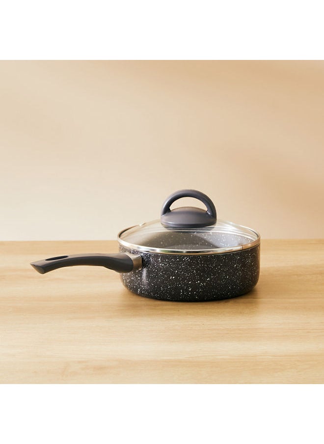 Home Box - Onyx Non-Stick Saucepan With Lid And Induction Base - Image 1