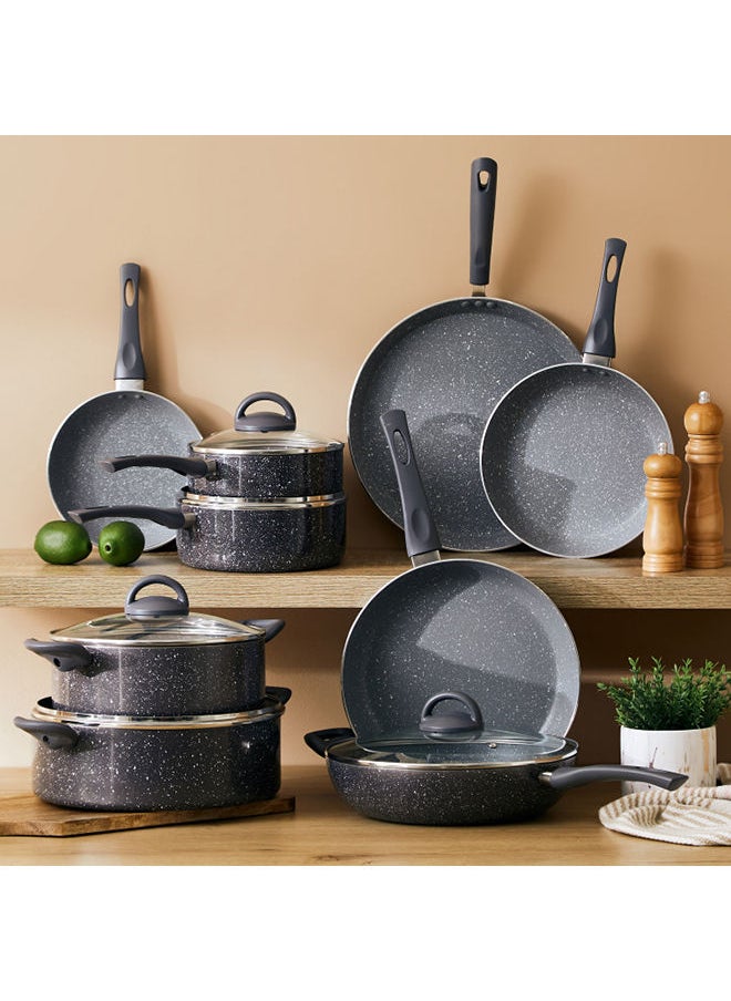 Home Box - Onyx Non-Stick Saucepan With Lid And Induction Base - Image 1