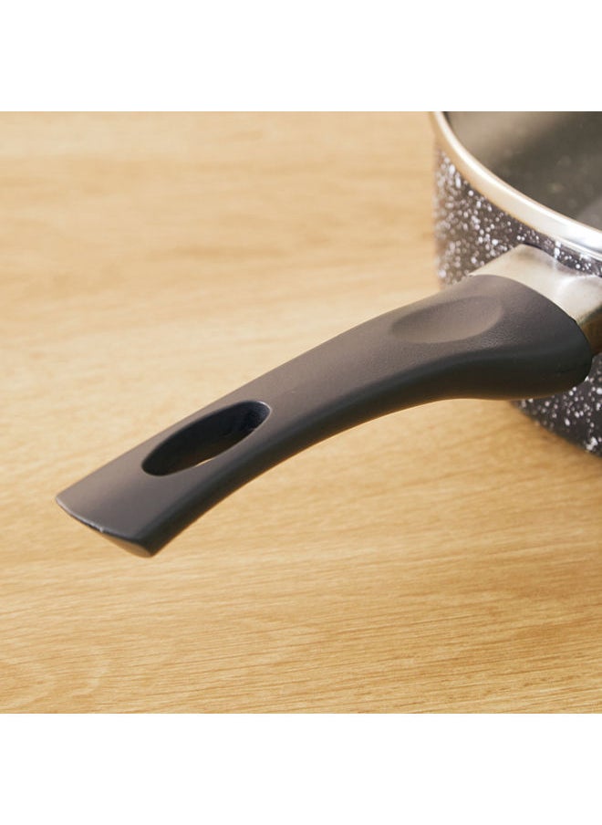 Home Box - Onyx Non-Stick Saucepan With Lid And Induction Base - Image 1