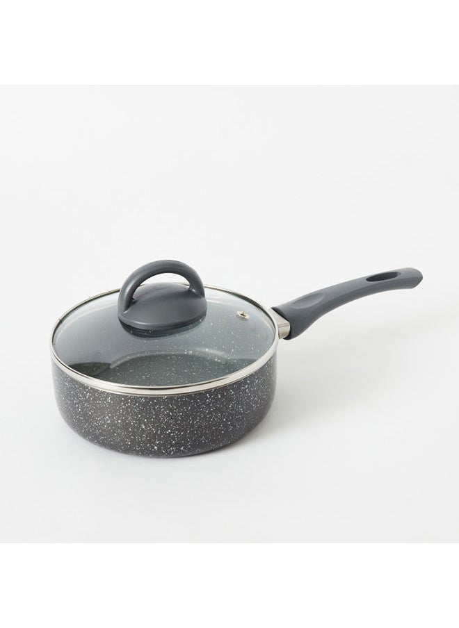Home Box - Onyx Non-Stick Saucepan With Lid And Induction Base - Image 1