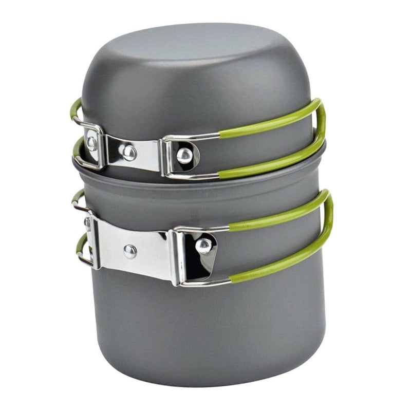 Portable 4 Piece Camping Cookware Set Non Stick Pan Pot Teapot for Outdoor Picnic - Image 2