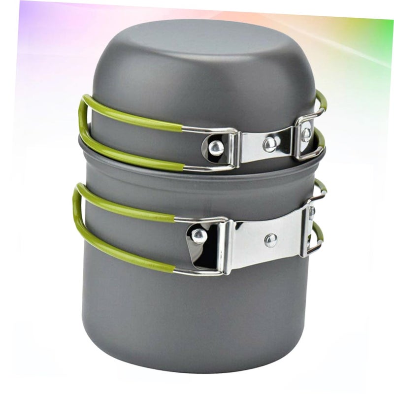 Portable 4 Piece Camping Cookware Set Non Stick Pan Pot Teapot for Outdoor Picnic - Image 5