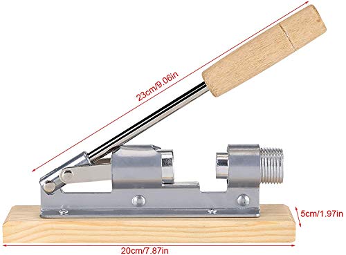 THW® Heavy Duty Nutcracker Manual Mechanical Lever Walnut Plier Shell Breaker with Wood Base & Handle for Hazelnuts Almonds Brazil Nuts Pecan - Image 2